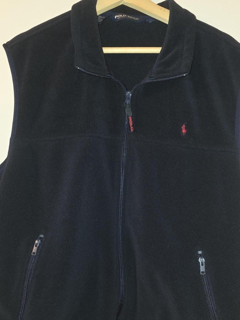 Polo Ralph Lauren Navy Fleece Vest with Red Pony